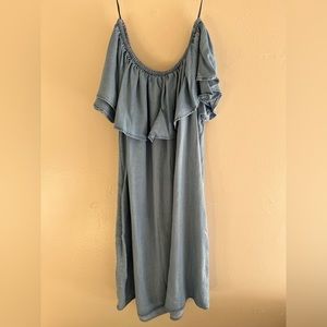 Zara Chambray off shoulder dress